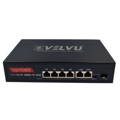 VELVU 4 PORT POE SWITCH WITH 2 UP-LINK ST-POE-3104-M2