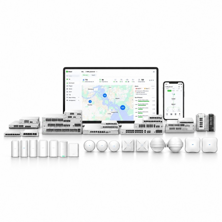 Lysora LCS Series Cloud-Managed PoE Switches	Network Switches / CCTV Lysora Cloud – Centralised Network Management	Cloud Management Software Lysora CP